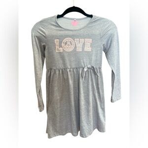 5 FOR $20 FreeStyle Big Kids Girls Grey Love Dress sz 10